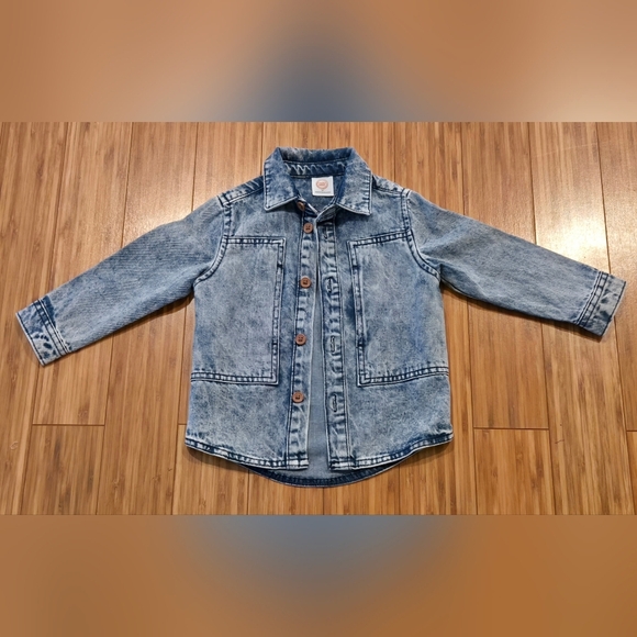 💚 NWOT Wonder Nation Kids Denim Jacket - Picture 1 of 7